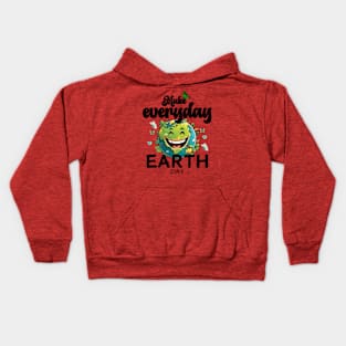 make everyday earth day   2024 gift april 22 Cute Kids Hoodie